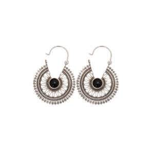 Earrings-Black Stone