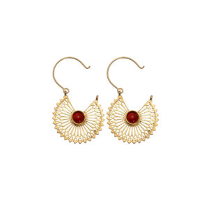 Earrings-Gold Cherry Stone