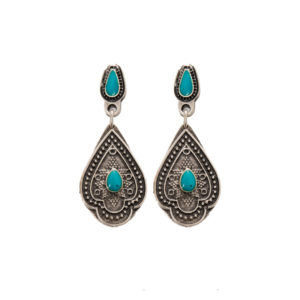 Earrings-Oversizde Turquoise