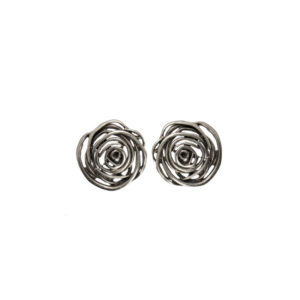 Earrings-Silver Rose