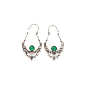 Earrings-Sky Green Stone