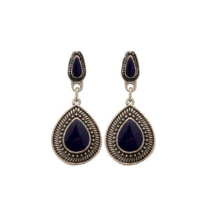 Earrings-Two Black Stone