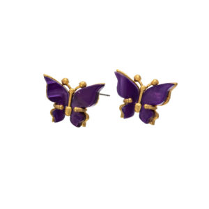 Earrings-Violet Butterfly