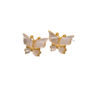Earrings-White Butterfly